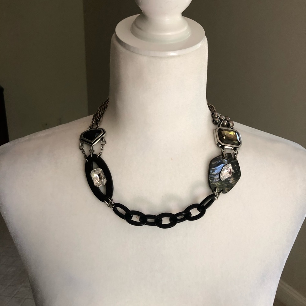 Acrylic Gemstone Statement Necklace - image 3